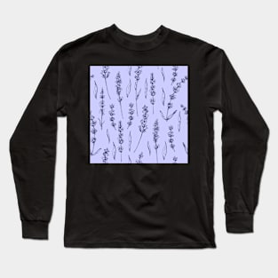 Pattern with lavender flowers Long Sleeve T-Shirt